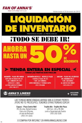 Liquidacion Annas Linens